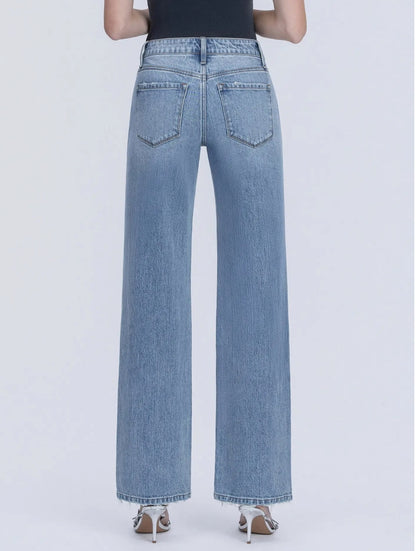 Mid Rise Light Slim Wide Leg "Resplendent Wave"