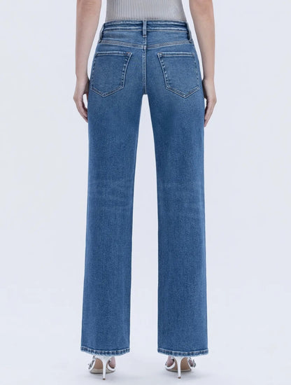 High Rise Full Length Slim Wide Jeans "Dreamland"
