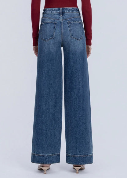 Super High Rise Trouser Hem Baggy Wide Leg "Celestial Reflections"