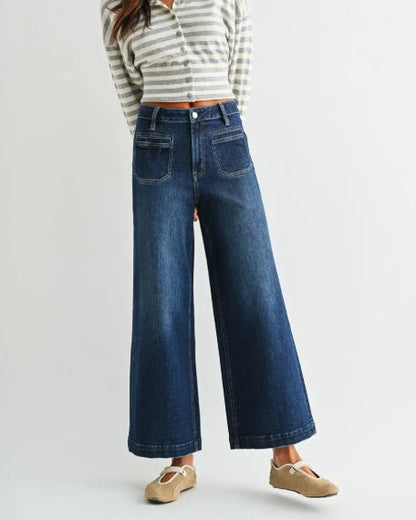 High Rise Ankle Wide Leg