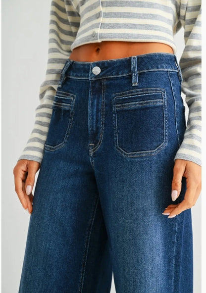 High Rise Ankle Wide Leg