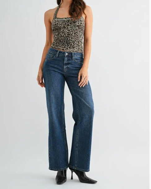Mid-Rise Wide Leg