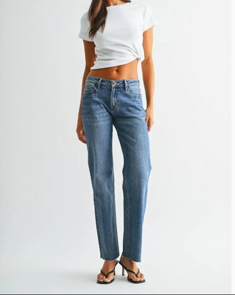 Mid-Rise Straight Leg Ankle