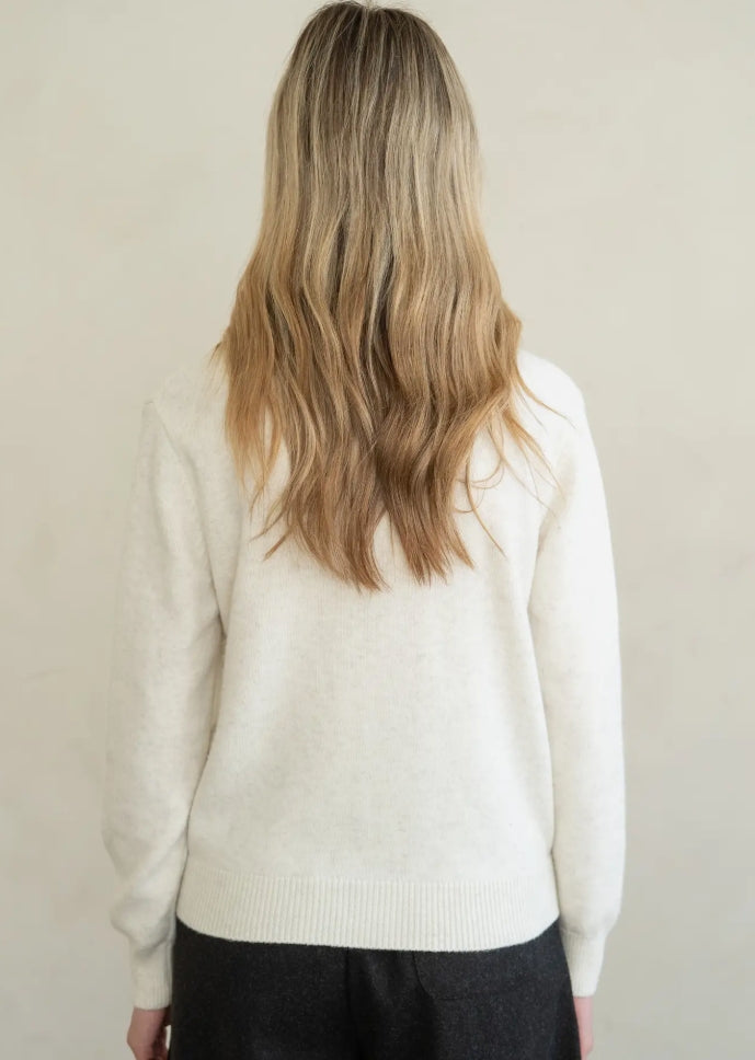 Contrast Placket Stand Collar Cardigan