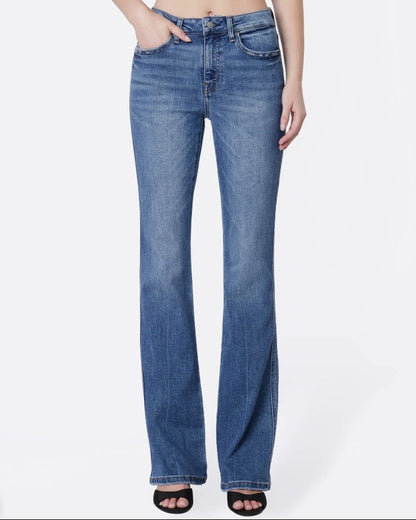 High Rise Medium Dark Wash Full Length Bootcut "Err Free"