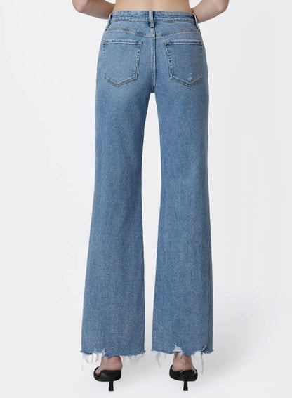 High Rise Slant Side Seam Vintage Flare Jeans "Prodigious"