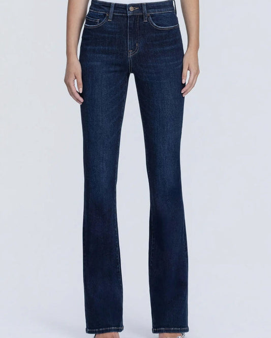 High Rise Full Length Dark Wash Bootcut Jeans "Wind River"