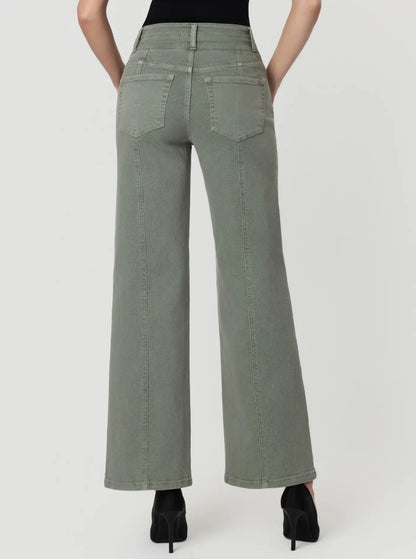 Super High Rise Double Wb 2 Buttons Wide Leg "Sage Green"