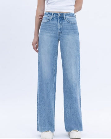 "Poprock" High Rise Wide Leg Jean