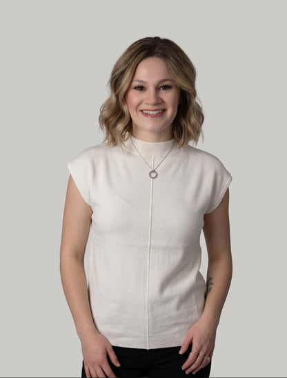 Classic Keyhole Button Sweater