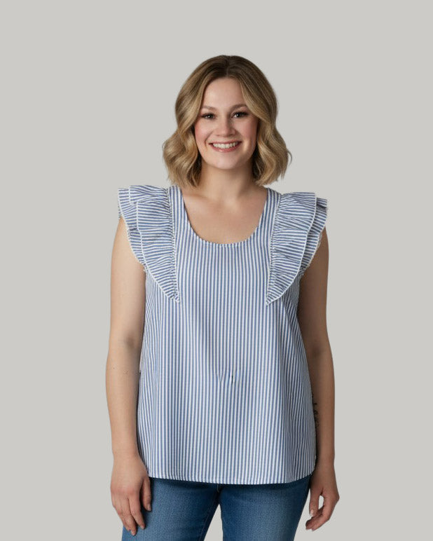 square-neck-stripe-ruffle-shirt