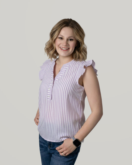 striped-flutter-sleeveless-top