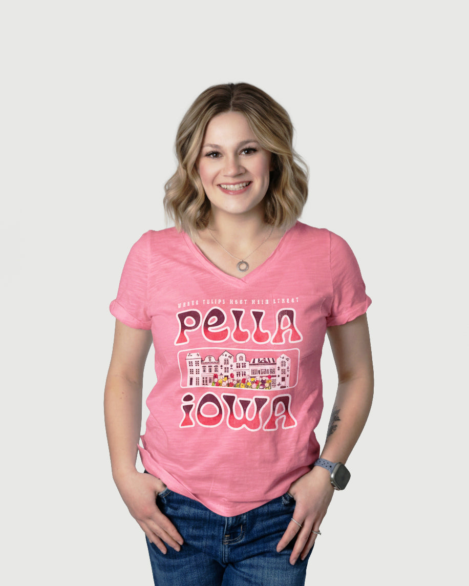 Tulips Meet Mainstreet Pella T-Shirt