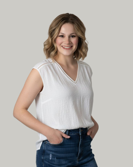 white-flowy-short-sleeve-vneck-