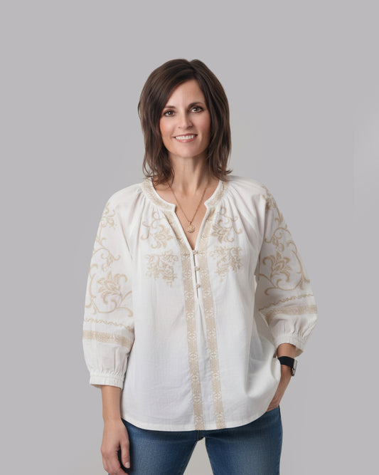 democracy-white-blouson-sleeve-top