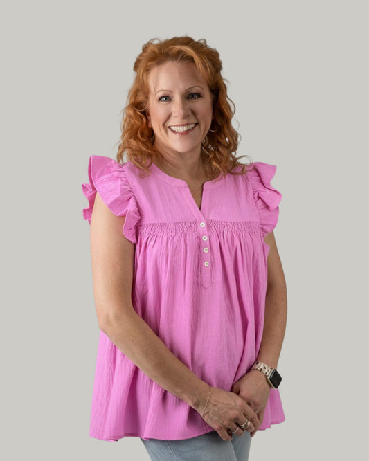 orchid-ruffle-sleeveless-top