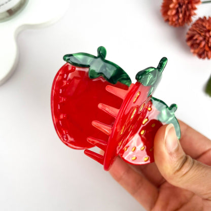 Strawberry Acetate Hair Claw Clip
