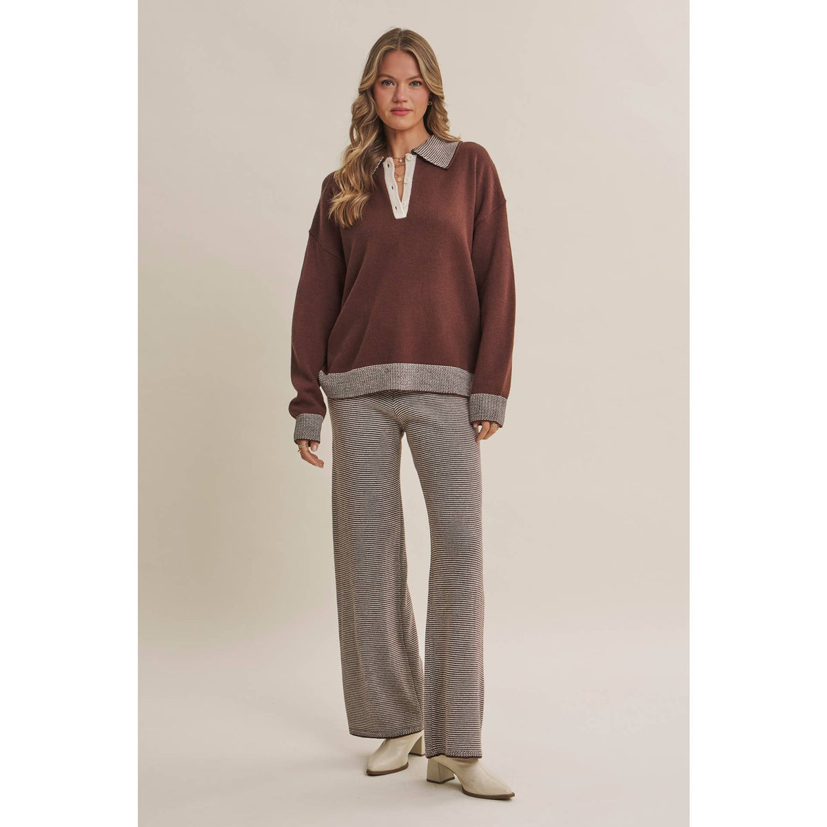 Cozy Cabin Pinstripe Henley