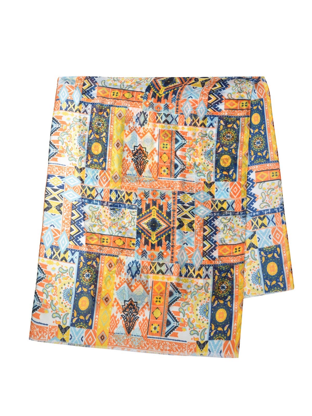 Boho Patchwork Print Scarf