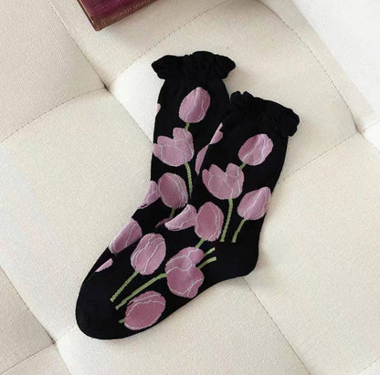 Tulip Pattern Socks
