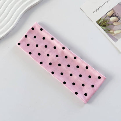 Fashion Polka Dot Sports Makeup Elastic Headband