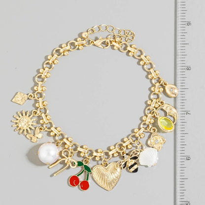 Cherry Charms Chain Bracelet