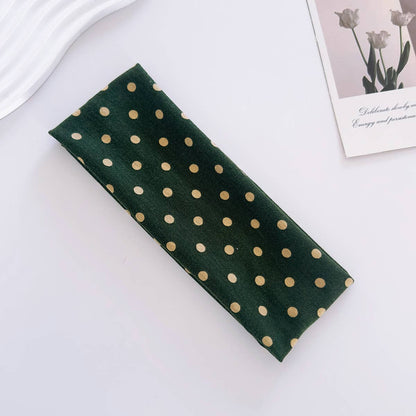 Fashion Polka Dot Sports Makeup Elastic Headband