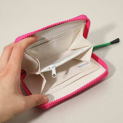 Bright Quilted Zip Around Wallet