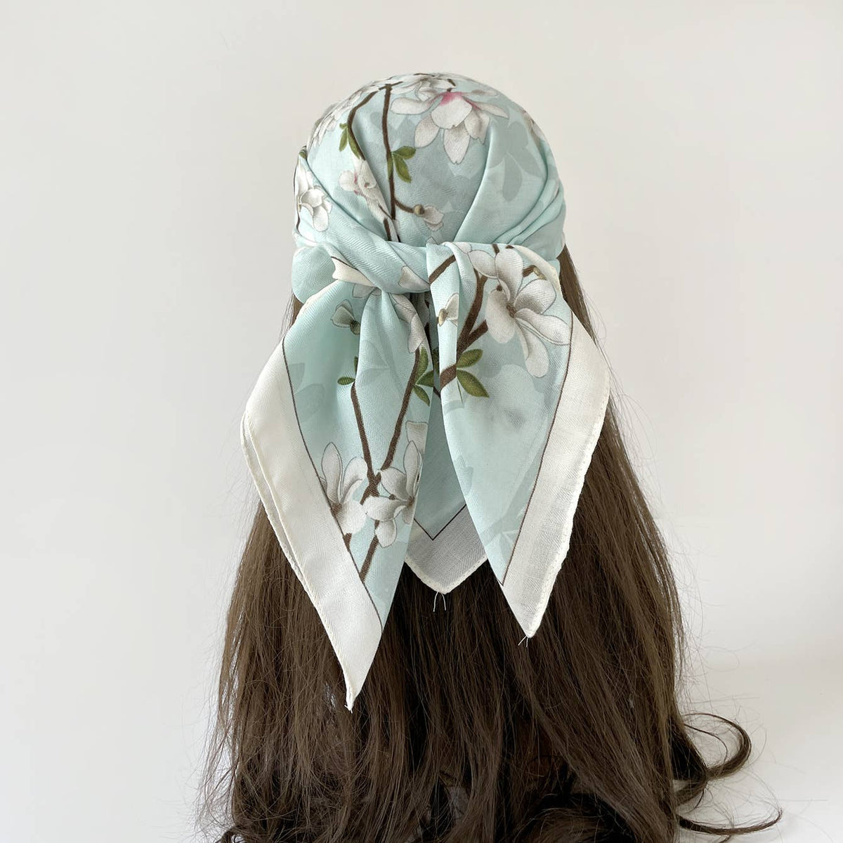 Vintage Floral Print Bandana Head Scarf