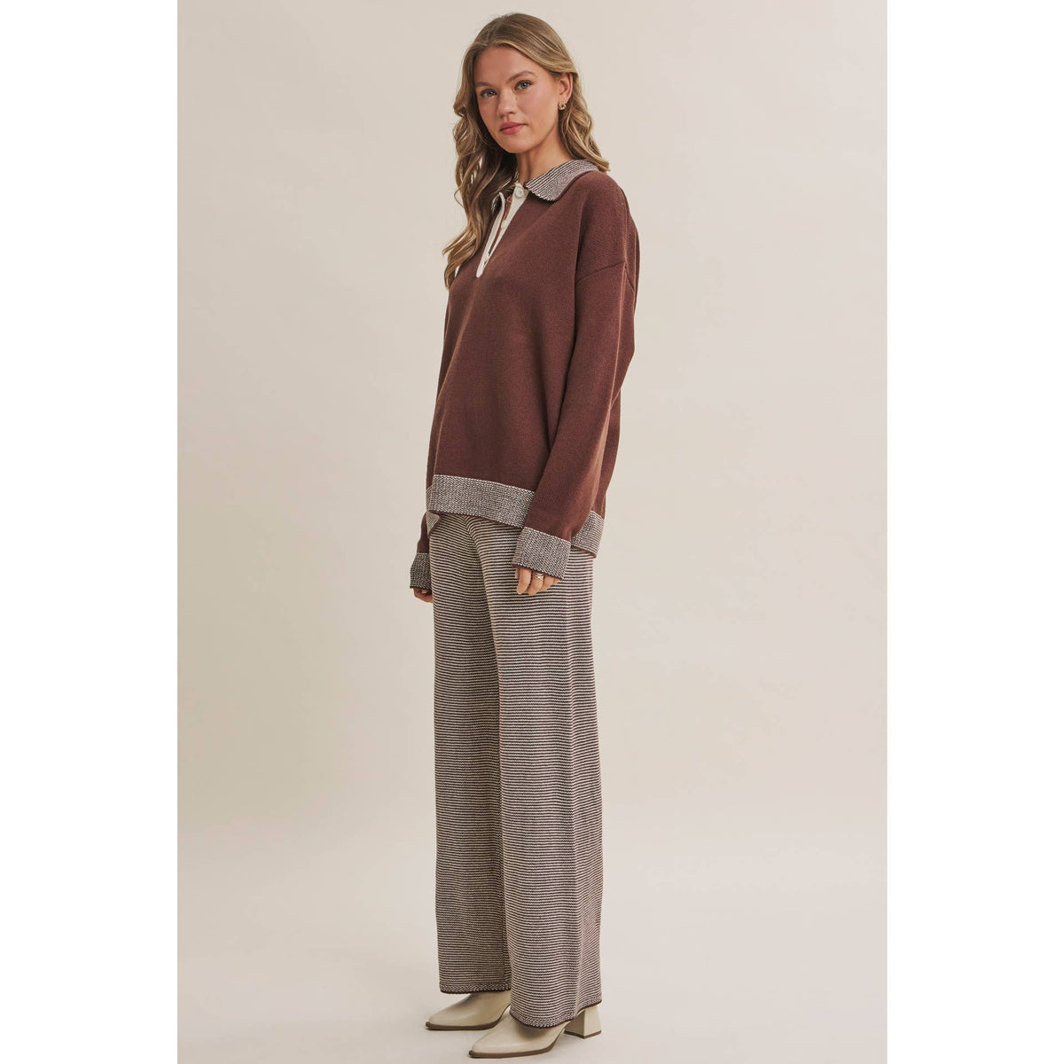 Cozy Cabin Pinstripe Henley