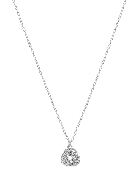 Silver Chain w/ Diamond Knot Pendant "Day"