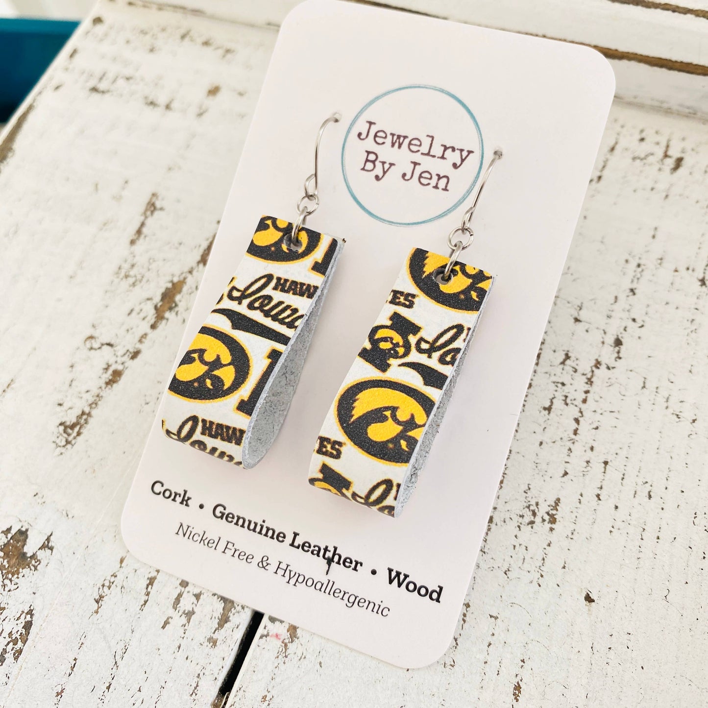 Iowa Hawkeyes Collage Loop Earrings