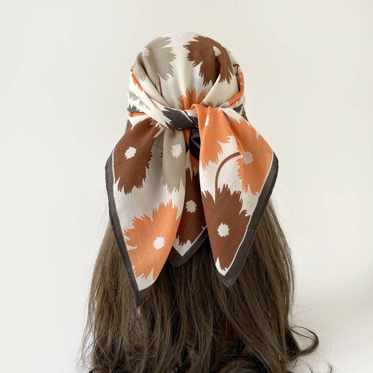 Vintage Floral Print Bandana Head Scarf