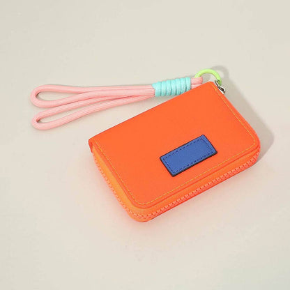 Colorful Zip Around Mini Wallet