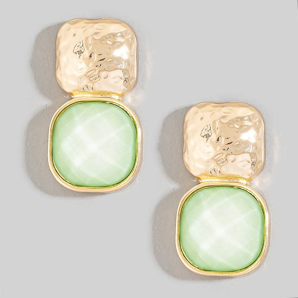 Square Resin Drop Earrings