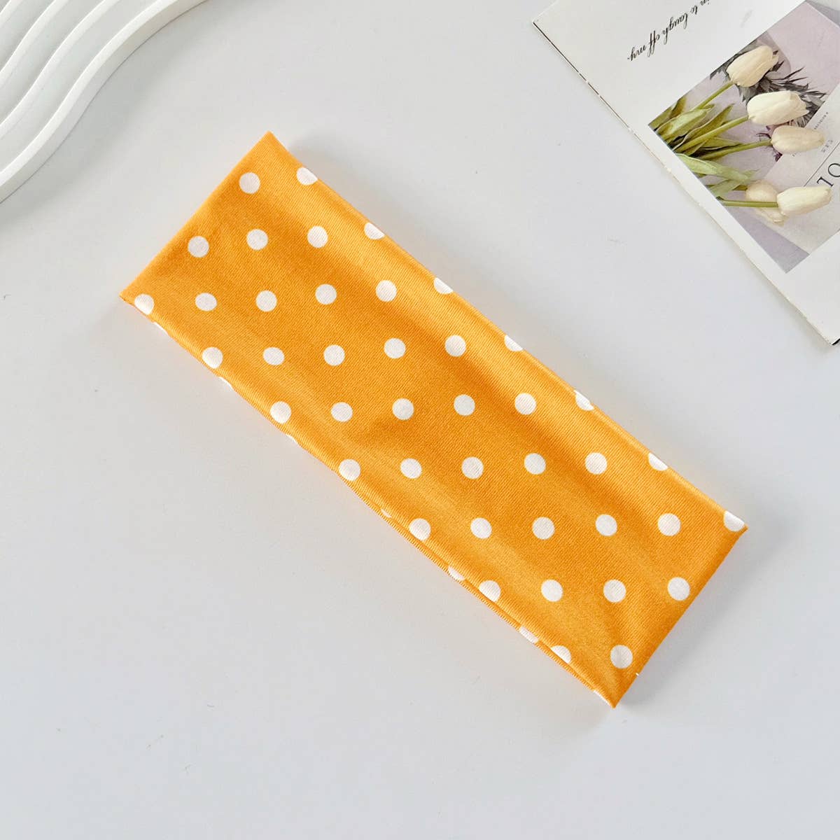 Fashion Polka Dot Sports Makeup Elastic Headband