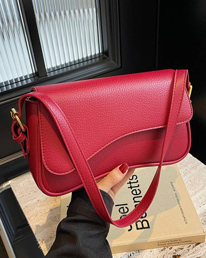 Single Shoulder Solid Color Square Bag
