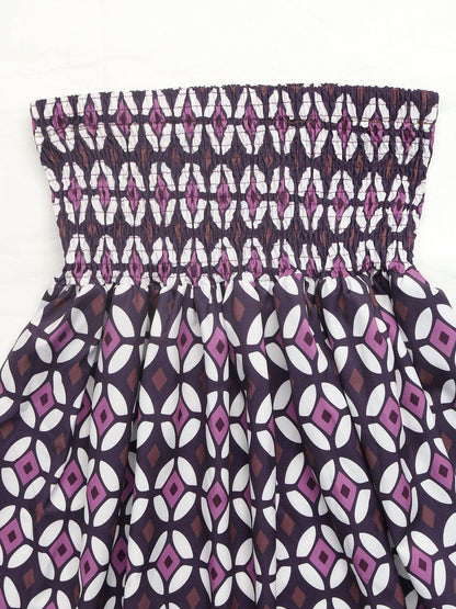 Geometric Chiffon Maxi Skirt