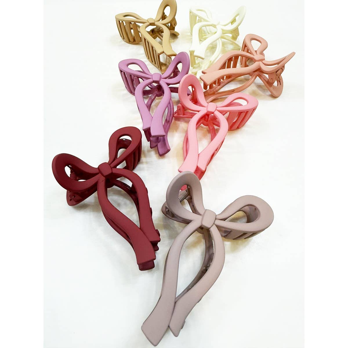 Matte Tone Bow Shape Hair Claw