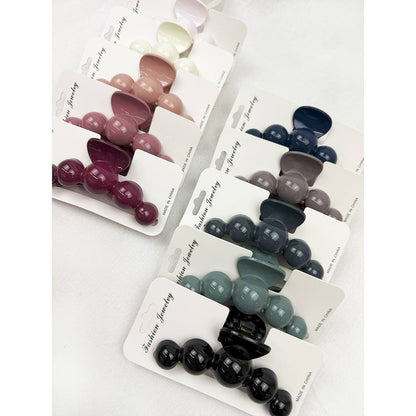Large Dark Color Pearl Hair Claw Clips