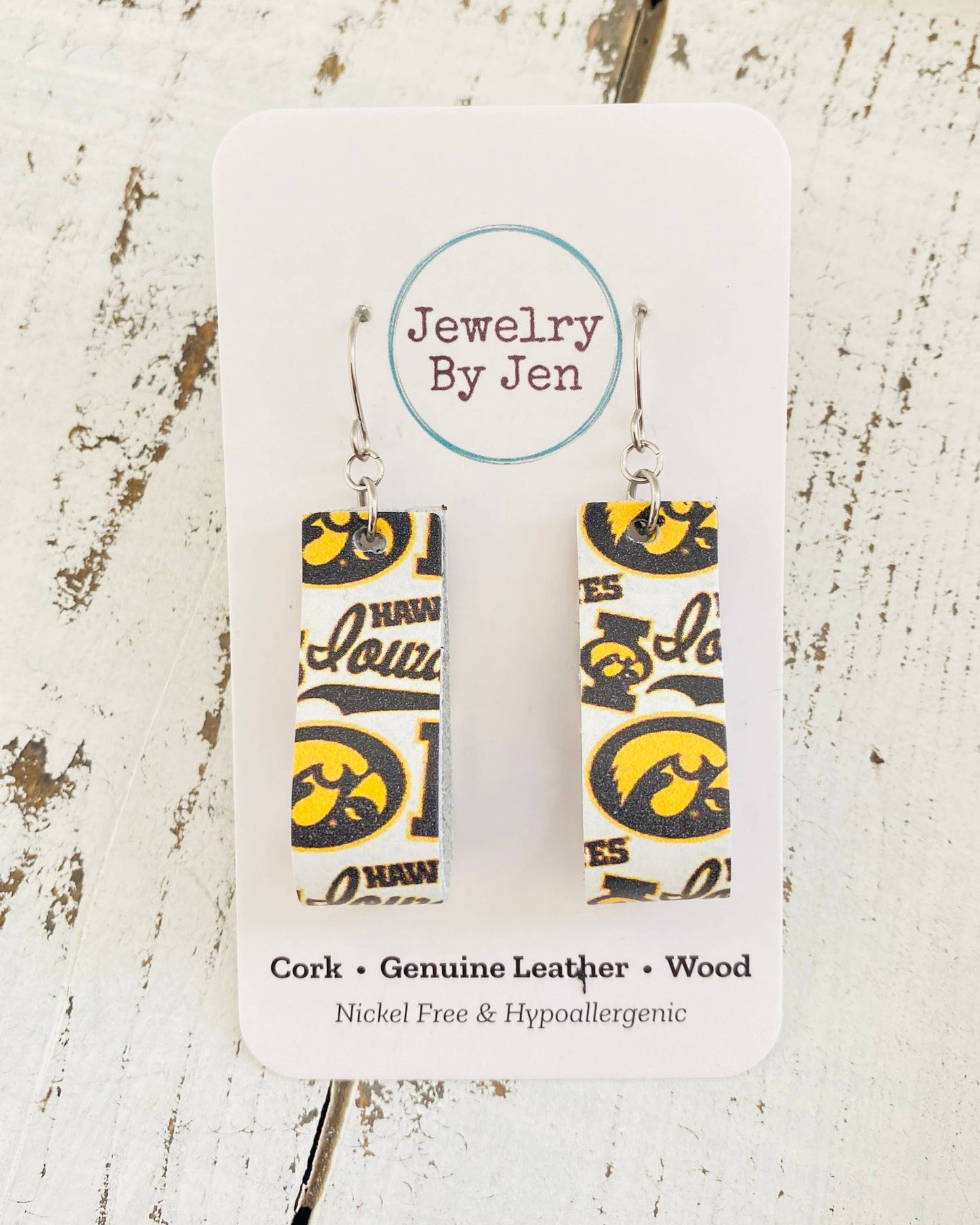 Iowa Hawkeyes Collage Loop Earrings