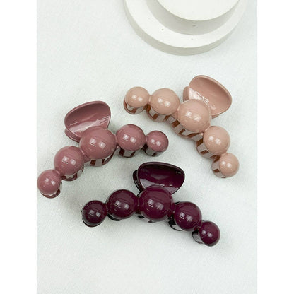 Large Dark Color Pearl Hair Claw Clips