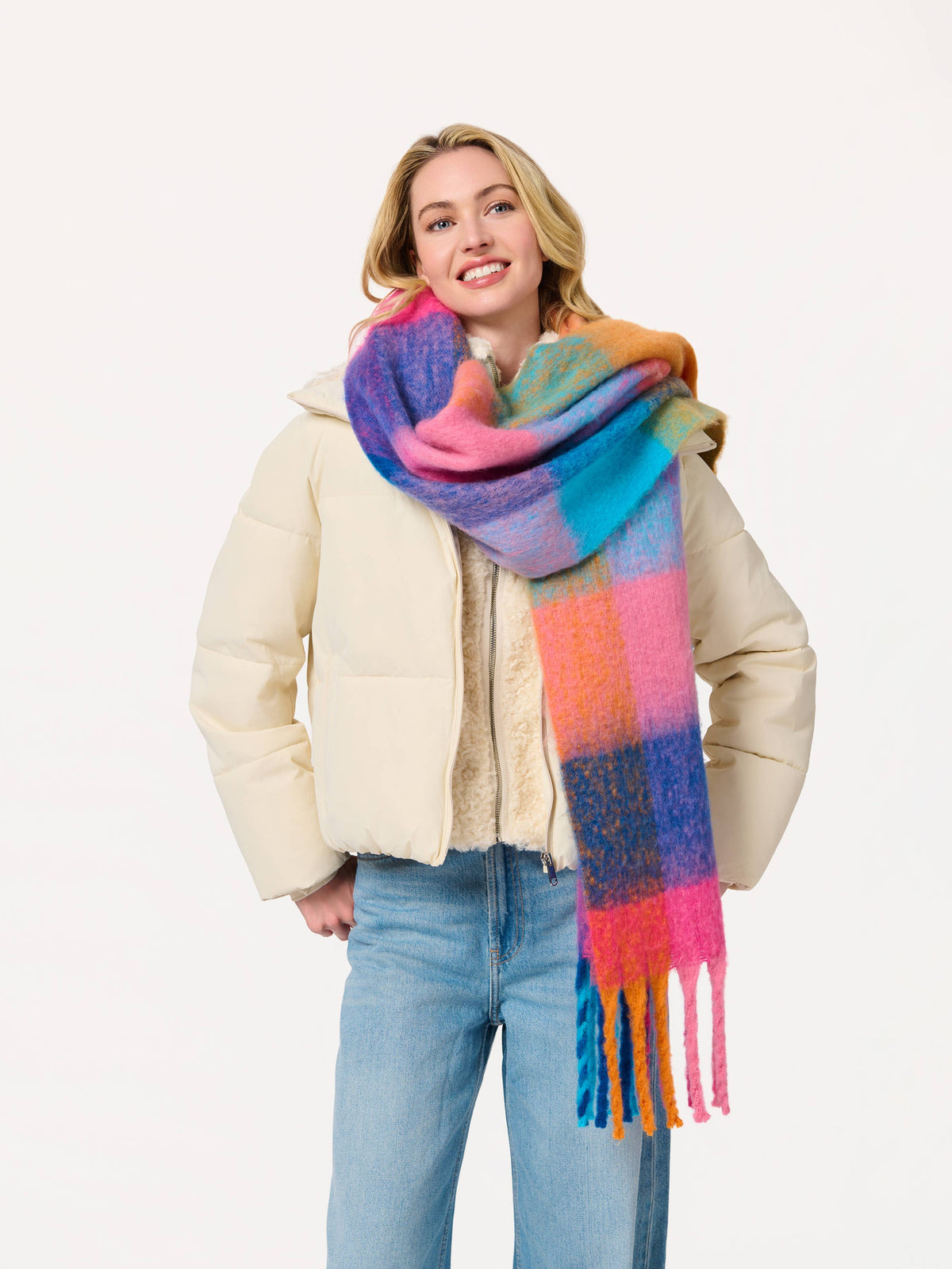 Oversized Cozy Colorful Scarf
