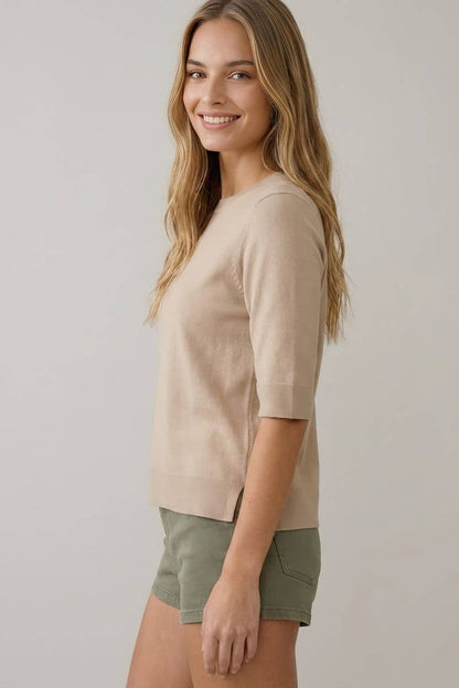 Short Sleeve Knit Top