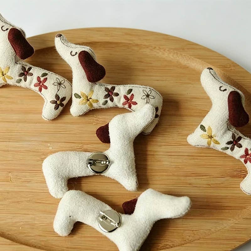 Artistic Puppy Accessory Brooch