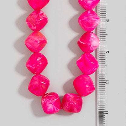 Irregular Marble Resin Beaded Necklace