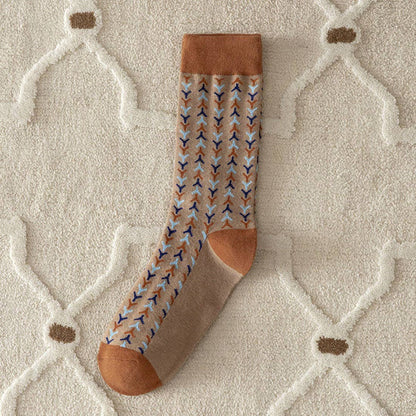 Vintage Pattern Women's Socks for Fall & Winter