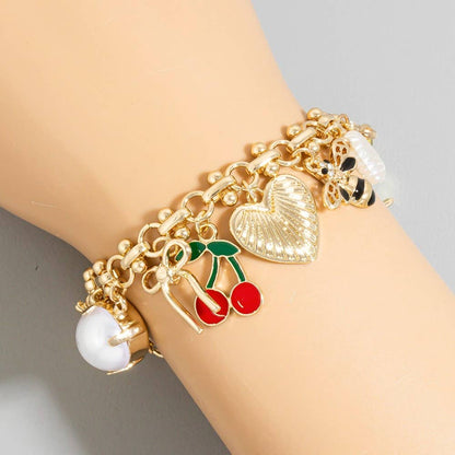 Cherry Charms Chain Bracelet