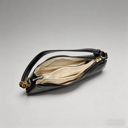 Vintage Oil-Wax Leather Shoulder Bag