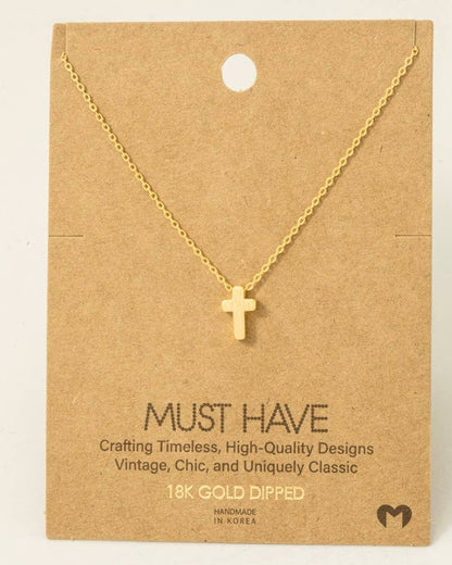 Dainty Mini Cross Pendant Necklace